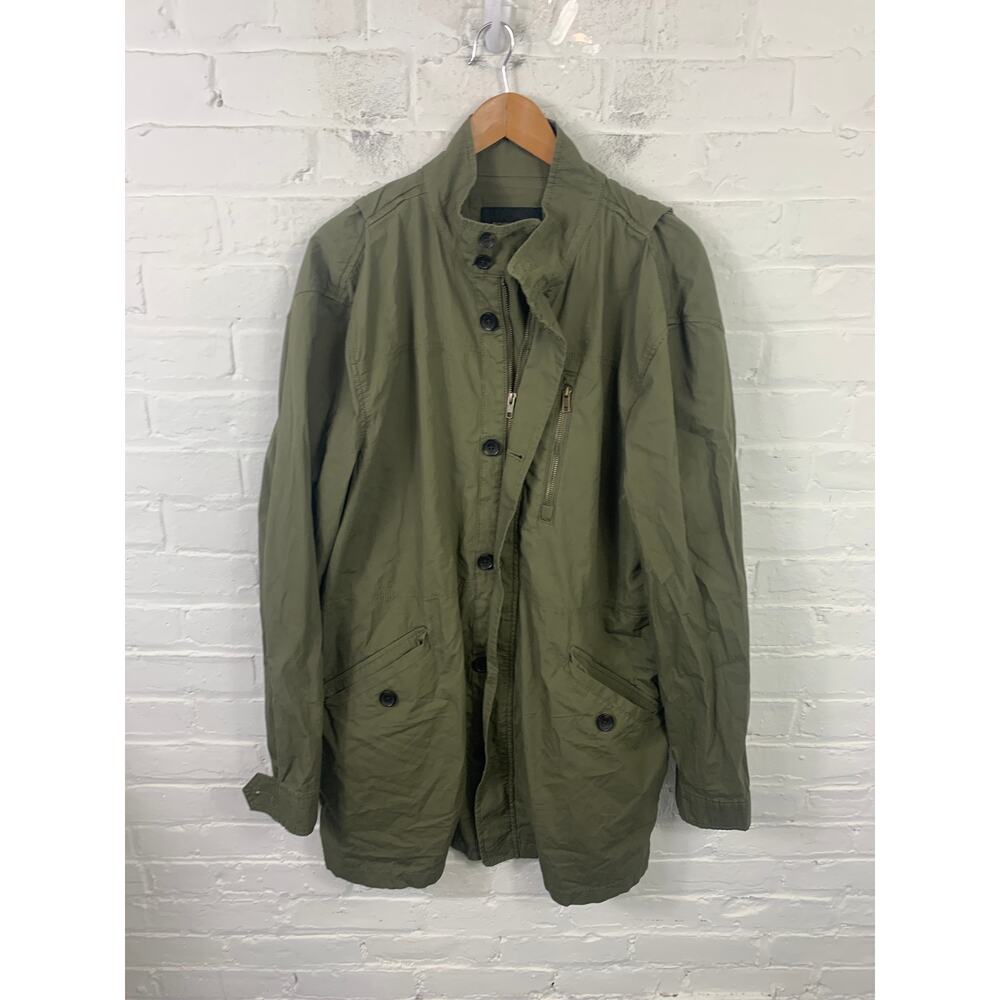 Banana Republic Women's Full Zip Field Jacket Long Sleeve Olive Green Size L